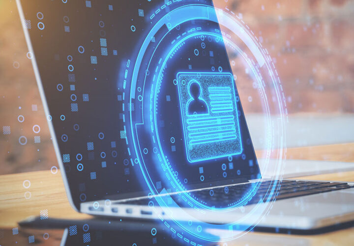 A digital profile on a laptop