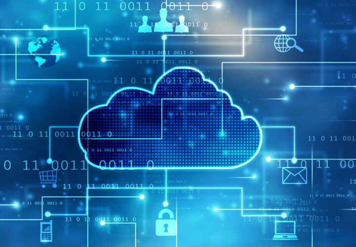 A cloud icon on code